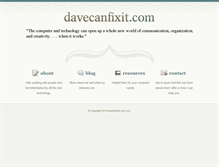 Tablet Screenshot of davecanfixit.com